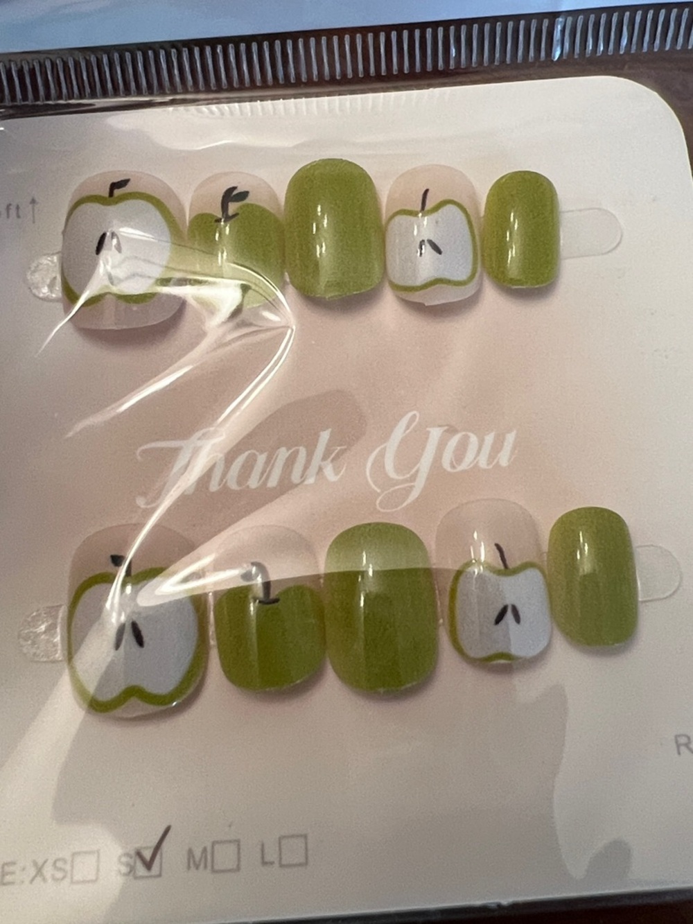 Green Apple Design Press-On Nails - Brand Unknown
